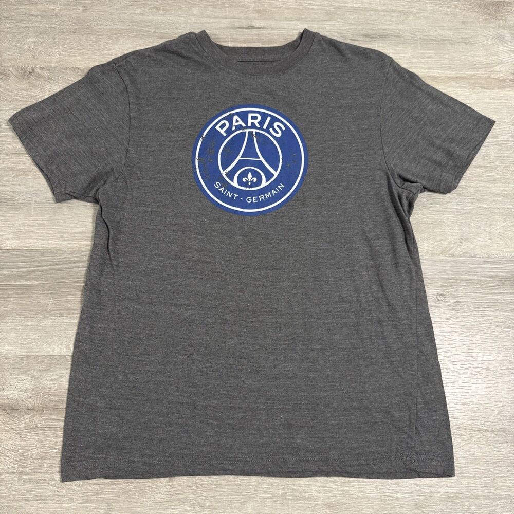 Paris Saint-Germain Shirt PSG Men's Gray Medium 60% Cotton 40% Polyester